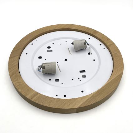 Brilagi - LED Plafonnier BELLADONNA 2xE27/15W/230V d. 40 cm crème/chêne