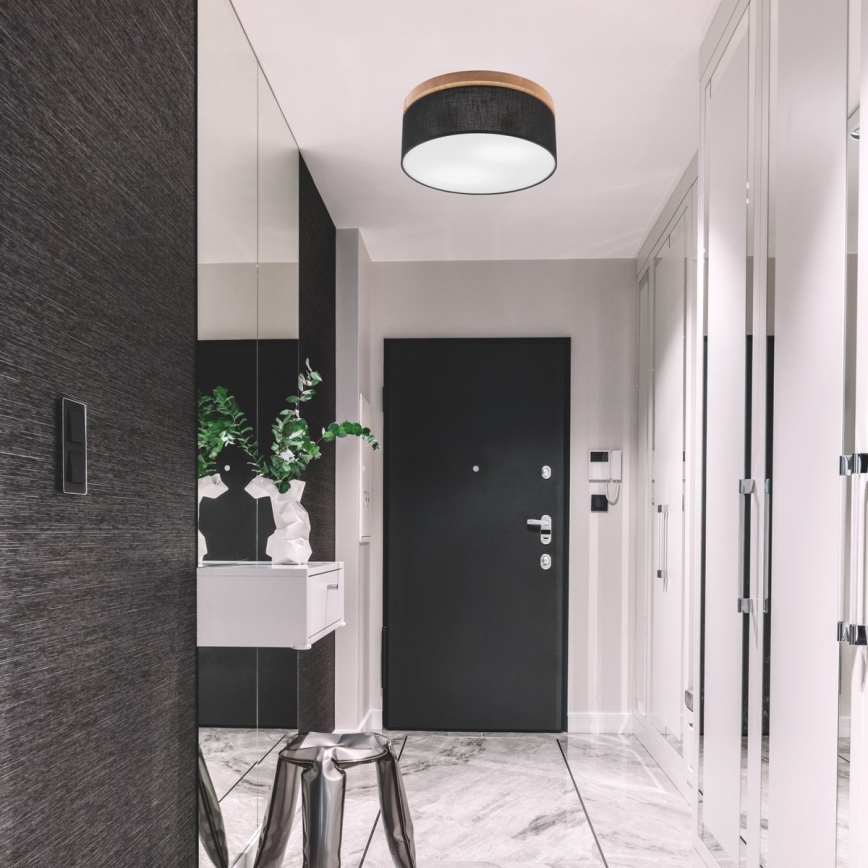 Brilagi - LED Plafonnier BELLADONNA 2xE27/15W/230V d. 40 cm noir/chêne