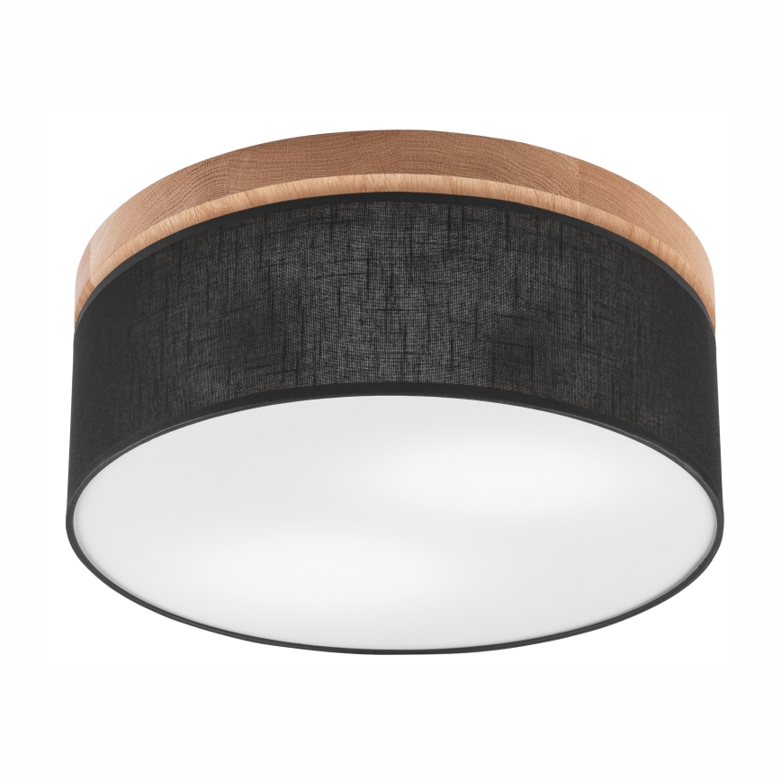 Brilagi - LED Plafonnier BELLADONNA 2xE27/15W/230V d. 40 cm noir/chêne