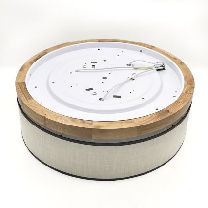Brilagi - LED Plafonnier BELLADONNA 3xE27/15W/230V d. 50 cm crème/chêne