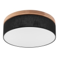 Brilagi - LED Plafonnier BELLADONNA 3xE27/15W/230V d.50 cm noir/chêne