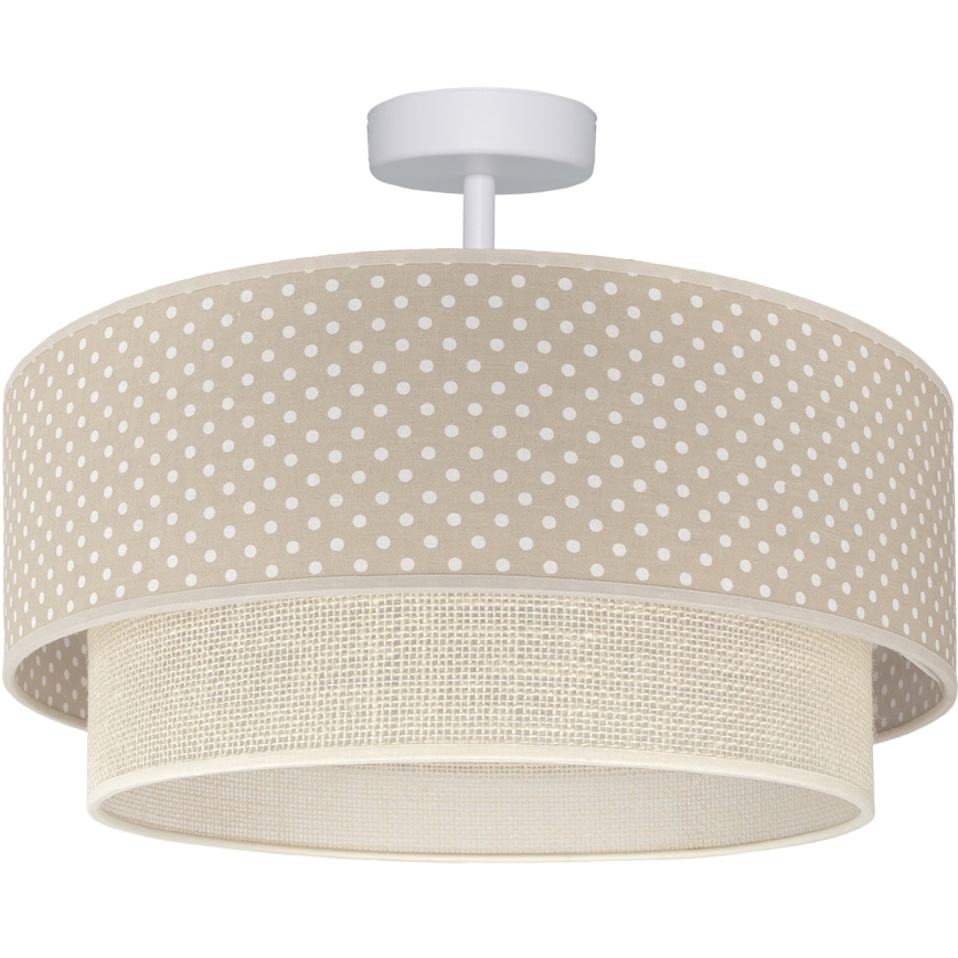 Brilagi - Plafonnier LED BOHO BOBO 1xE27/60W/230V Ø 40 cm, à pois beige/crème