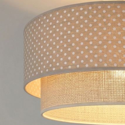 Brilagi - Plafonnier LED BOHO BOBO 1xE27/60W/230V Ø 40 cm, à pois beige/crème