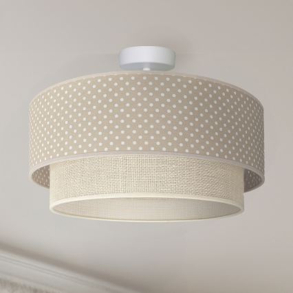 Brilagi - Plafonnier LED BOHO BOBO 1xE27/60W/230V Ø 40 cm, à pois beige/crème