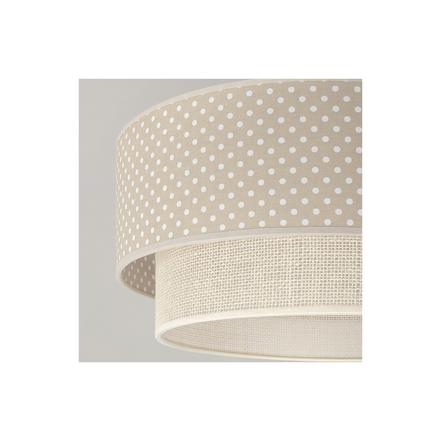 Brilagi - Plafonnier LED BOHO BOBO 1xE27/60W/230V Ø 40 cm, à pois beige/crème