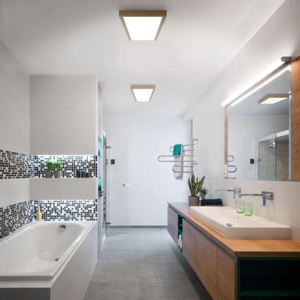 Brilagi - Plafonnier LED pour salle de bains FRAME LED/50W/230V 120x30 cm IP44 beige