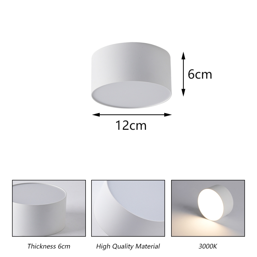 BRILAGI - LED Plafonnier d'extérieur FORIS LED/14W/230V Ø 12 cm blanc IP44