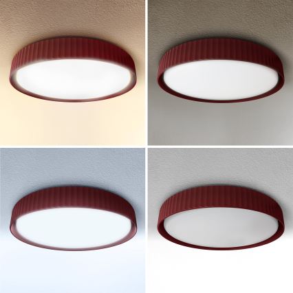 Brilagi - Plafonnier LED dimmable LUCIA LED/48W/230V 3000-6500K Ø 41 cm rouge + télécommande