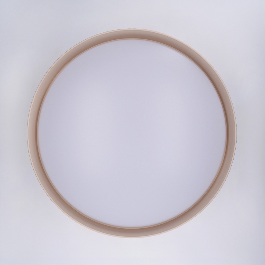 Brilagi - Plafonnier LED dimmable LUCIA, 60 W, 230 V, 3000–6500 K, Ø 59 cm, beige + télécommande