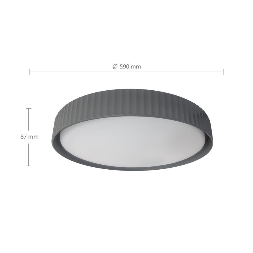 Brilagi - Plafonnier LED dimmable LUCIA LED/60W/230V 3000-6500K Ø 59 cm gris + télécommande