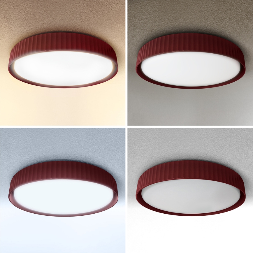 Brilagi - Plafonnier LED dimmable LUCIA LED/60W/230V 3000-6500K Ø 59 cm rouge + télécommande