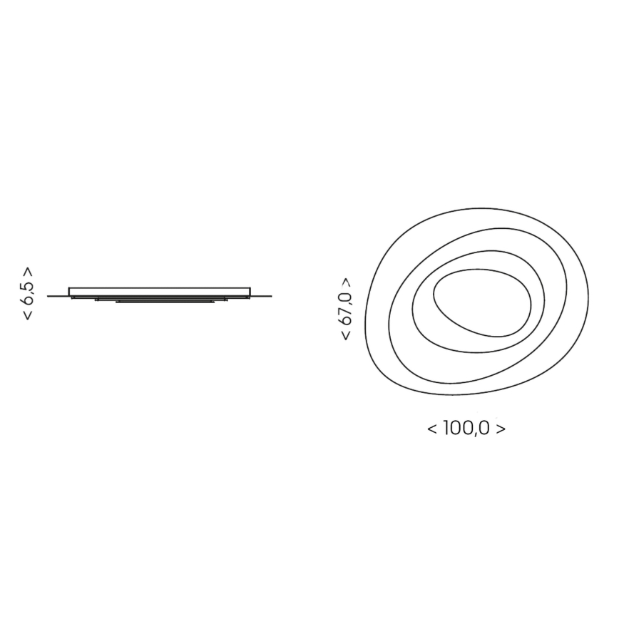 BRILAGI - Plafonnier LED dimmable MODERN MAXI LED/105W/230V 3000-6000K 83,5x100 cm + télécommande