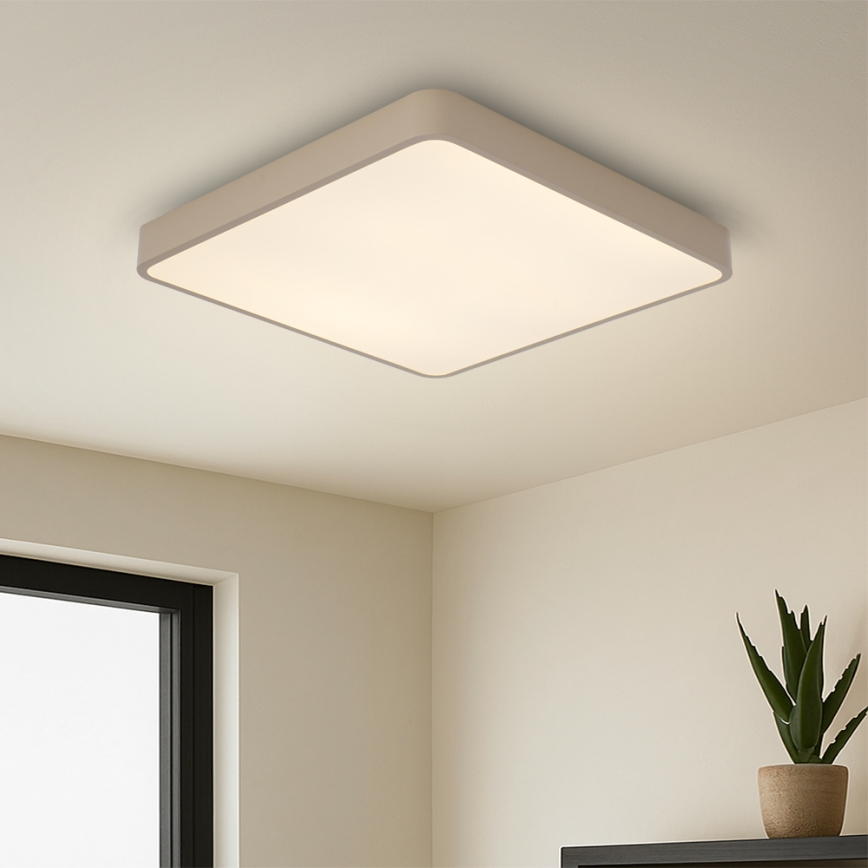 Brilagi - Plafonnier LED dimmable POOL LED/36W/230V 3000-6000K 40x40 cm beige + télécommande