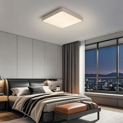 Brilagi - Plafonnier LED dimmable POOL LED/48W/230V 3000-6000K 50x50 cm beige + télécommande