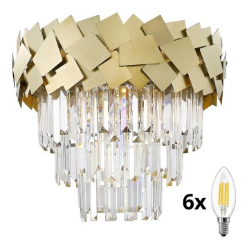 Brilagi - LED Plafonnier en cristal MIRAGE 6xE14/40W/230V