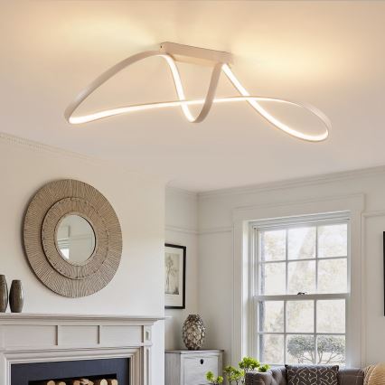 Brilagi - Plafonnier LED dimmable en applique TWISTER LED/60W/230V 3000-6000K beige + télécommande