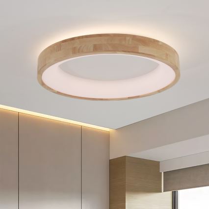 Brilagi - Plafonnier LED FALCON WOOD LED/40W/230V 3000/4000/6000K Ø 60 cm bois