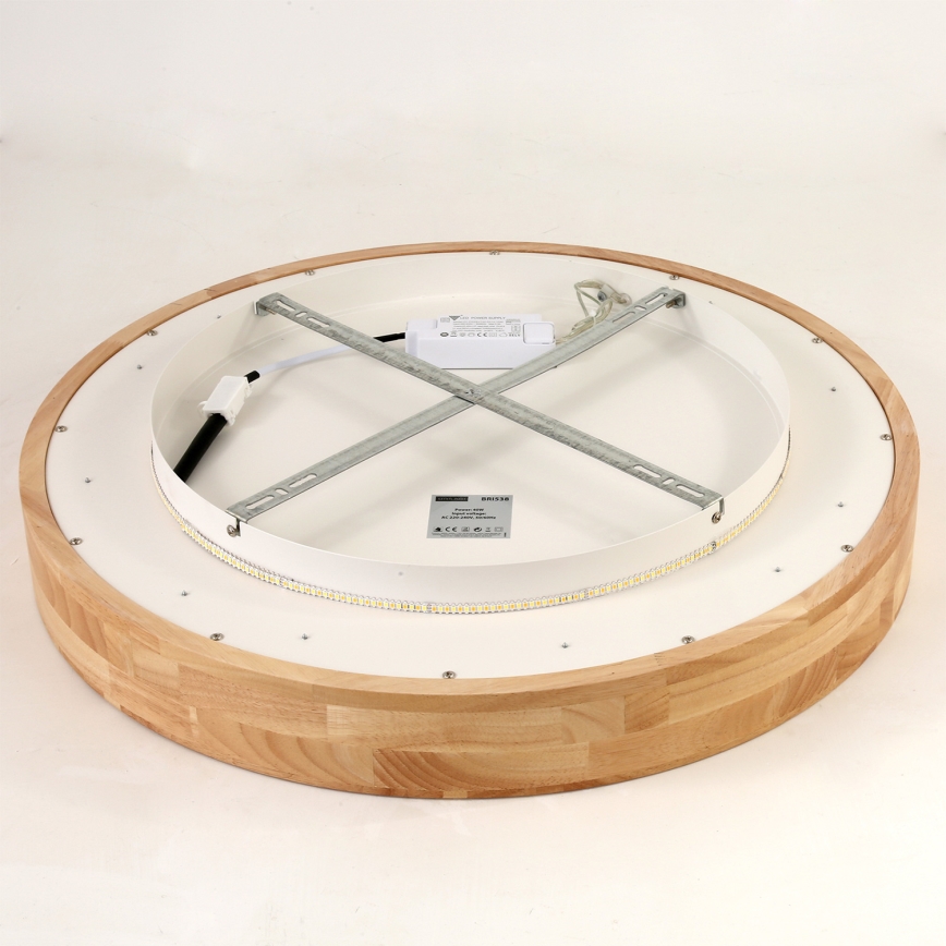 Brilagi - Plafonnier LED FALCON WOOD LED/40W/230V 3000/4000/6000K Ø 60 cm bois