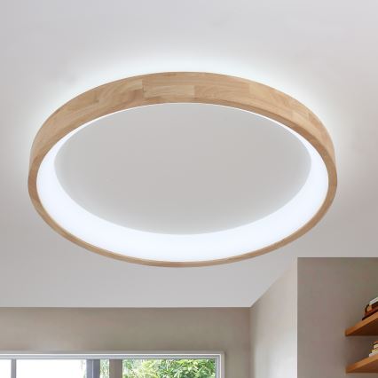 Brilagi - Plafonnier LED FALCON WOOD LED/60W/230V 3000/4000/6000K Ø 80 cm bois