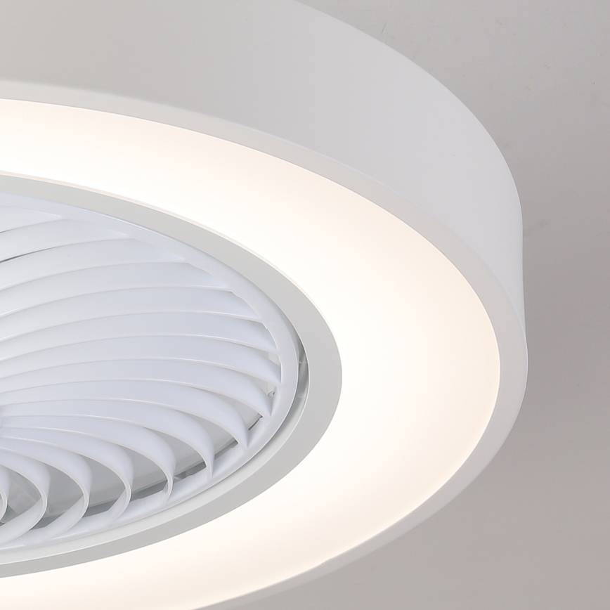Brilagi - Plafonnier LED dimmable avec ventilateur LED/30W/230V 3000-6500K Ø 50 cm blanc + télécommande