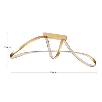 Brilagi - Lustre LED dimmable à montage en surface TWISTER LED/60W/230V 3000-6000K doré + télécommande