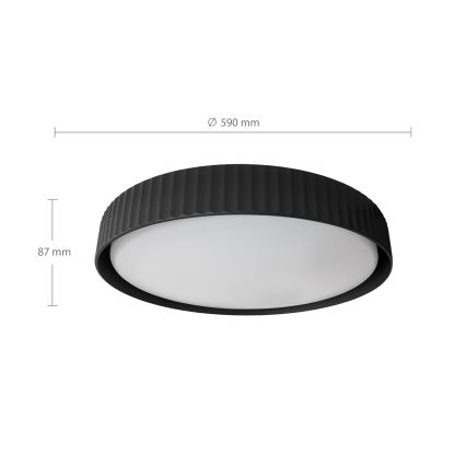 Brilagi - plafonnier LED dimmable LUCIA LED/60W/230V 3000-6500K Ø 59 cm noir + télécommande