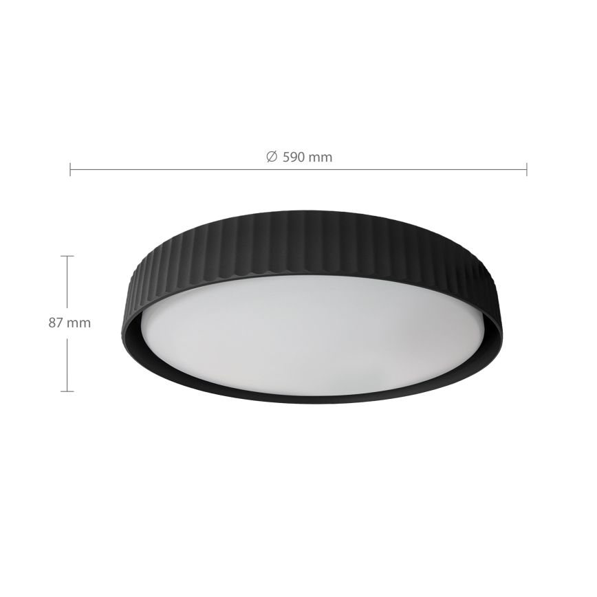 Brilagi - plafonnier LED dimmable LUCIA LED/60W/230V 3000-6500K Ø 59 cm noir + télécommande