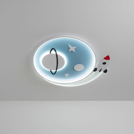 Brilagi - Plafonnier LED STARSHIP pour chambre d'enfant, 64W, 230V, 3000/4500/6000K, bleu