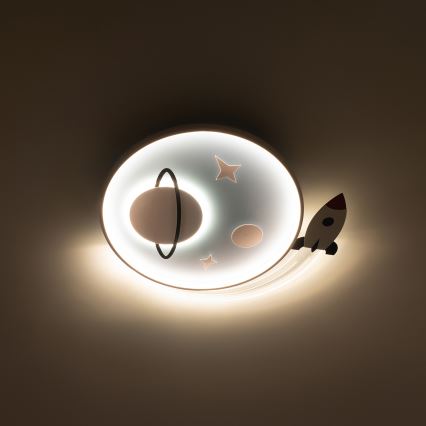 Brilagi - Plafonnier LED STARSHIP pour chambre d'enfant, 64W, 230V, 3000/4500/6000K, bleu