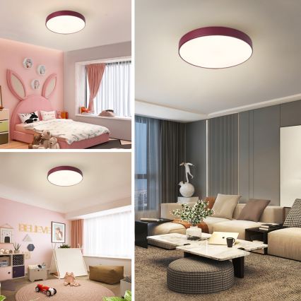 Brilagi - Plafonnier LED POOL/48W/230V 3000/4000/6000K diam. 40 cm bordeaux