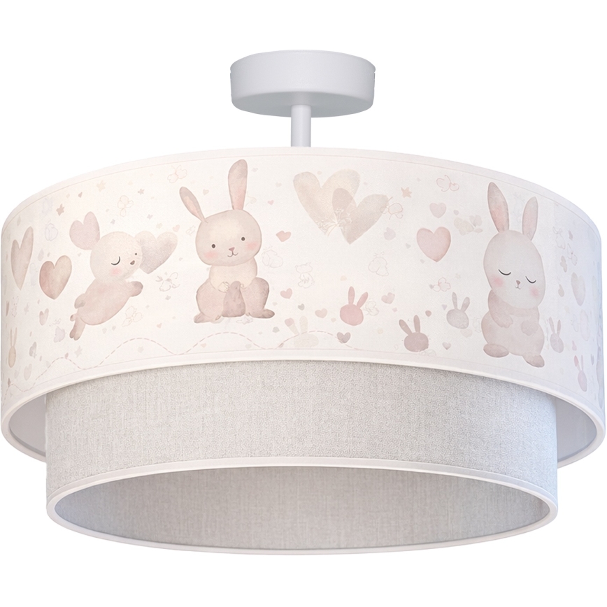 Brilagi-LED Plafonnier pour enfant BOBO 1xE27/60W/230V Ø 40 cm crème/gris/bleu royal
