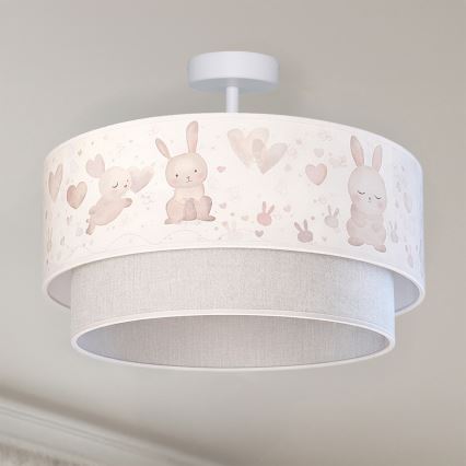 Brilagi-LED Plafonnier pour enfant BOBO 1xE27/60W/230V Ø 40 cm crème/gris/bleu royal