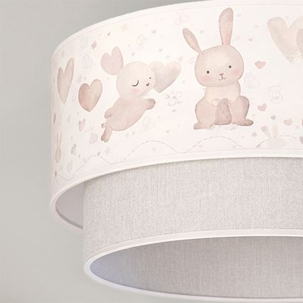 Brilagi-LED Plafonnier pour enfant BOBO 1xE27/60W/230V Ø 40 cm crème/gris/bleu royal