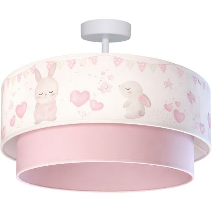 Brilagi-LED Plafonnier pour enfants BOBO 1xE27/60W/230V Ø 40 cm crème/rose/bleu roi