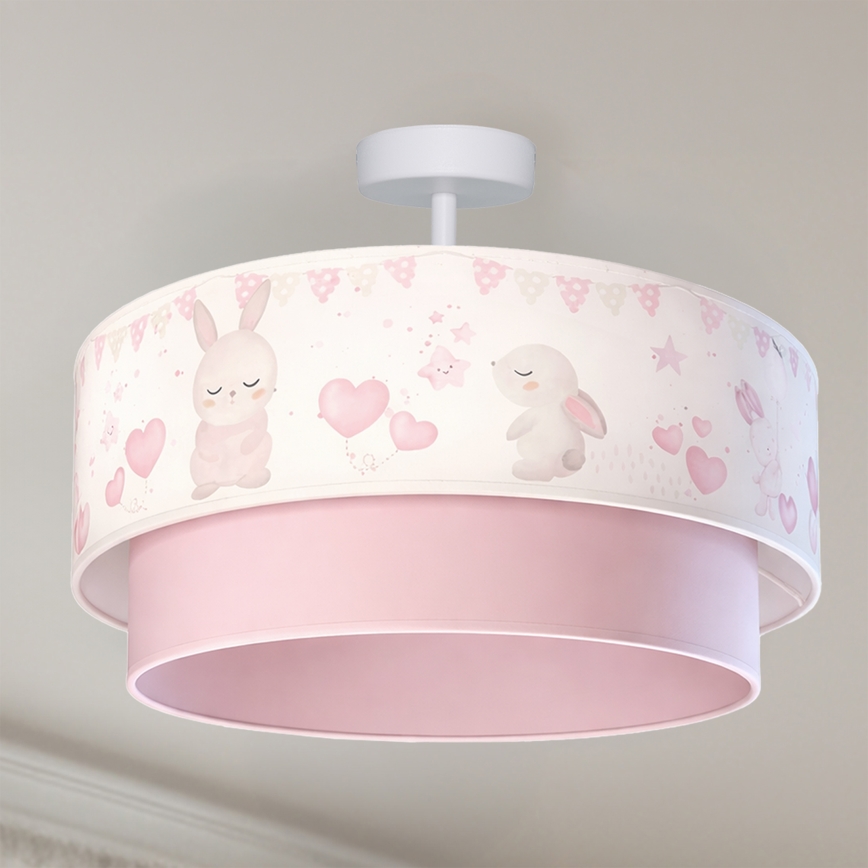 Brilagi-LED Plafonnier pour enfants BOBO 1xE27/60W/230V Ø 40 cm crème/rose/bleu roi