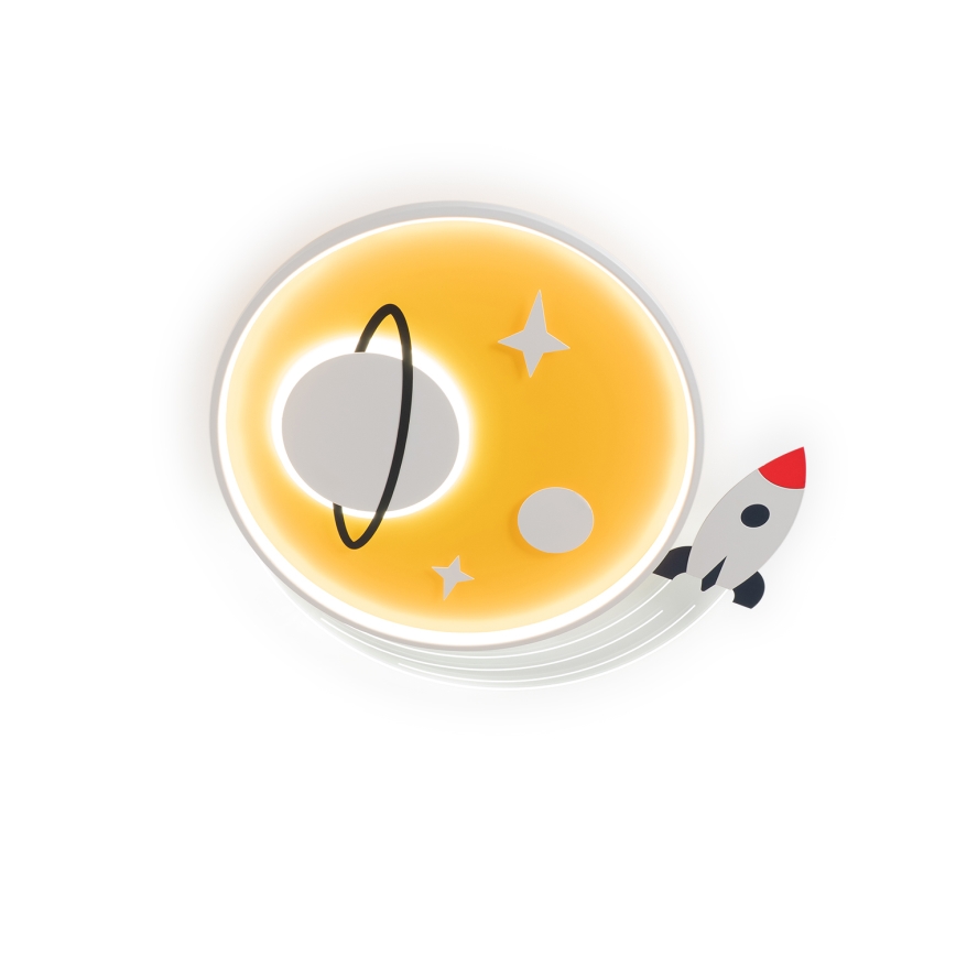 Brilagi - Plafonnier LED pour enfants STARSHIP LED/64W/230V 3000/4500/6000K jaune