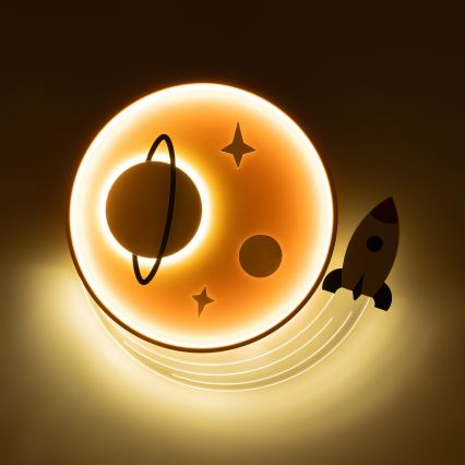 Brilagi - Plafonnier LED pour enfants STARSHIP LED/64W/230V 3000/4500/6000K jaune