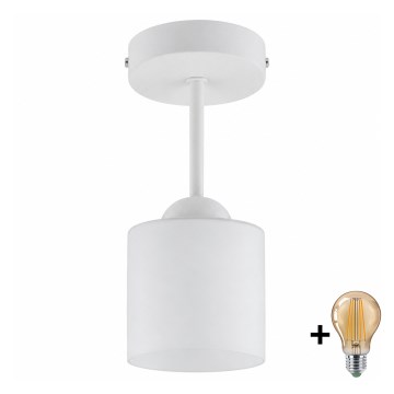 BRILAGI - LED Plafonnier RETRO GLASS 1xE27/60W/230V Ø 10 cm blanc