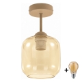 BRILAGI - LED Plafonnier RETRO GLASS 1xE27/60W/230V Ø 14 cm beige/beige fumé