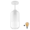 BRILAGI - LED Plafonnier RETRO GLASS 1xE27/60W/230V Ø 14 cm blanc