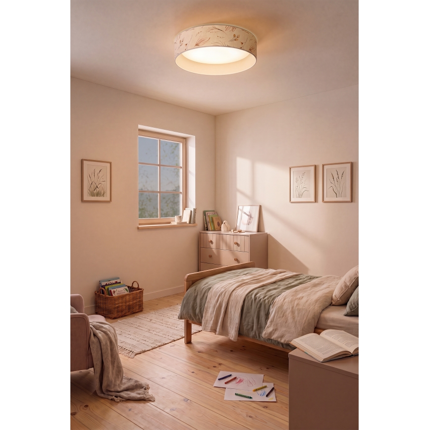 Brilagi - Plafonnier LED VELVET SIMPLE LED/24W/230V 3000K Ø 45 cm blanc/fleurs