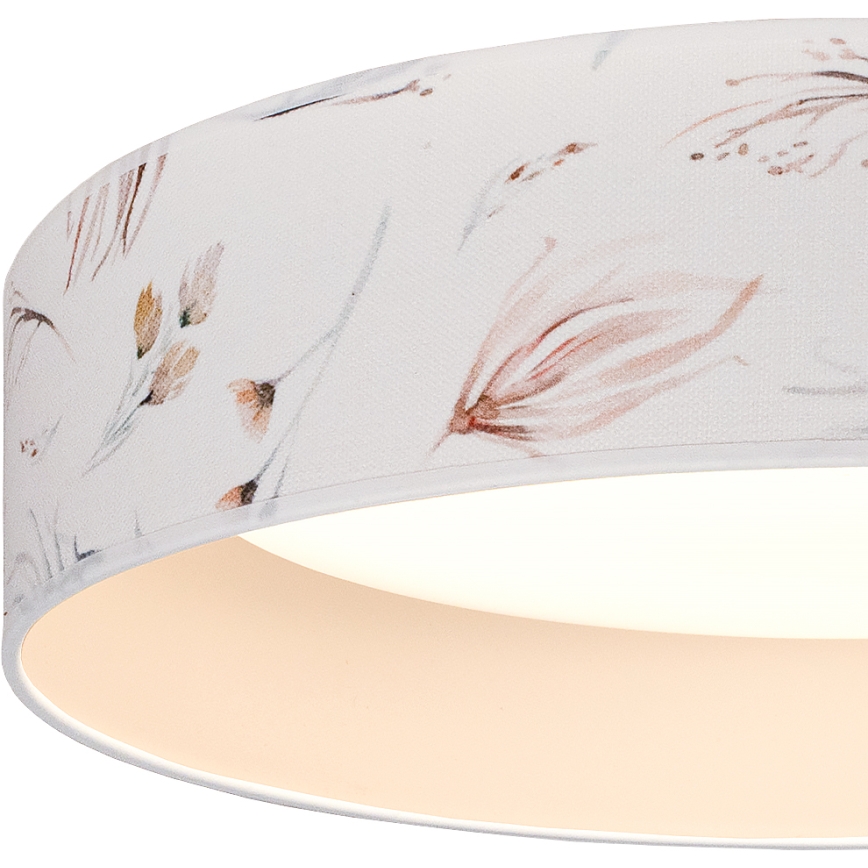 Brilagi - Plafonnier LED VELVET SIMPLE LED/24W/230V 3000K Ø 45 cm blanc/fleurs