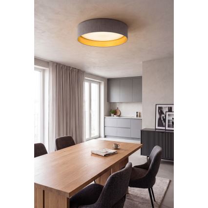 Brilagi - Plafonnier LED VELVET SIMPLE LED/24W/230V 3000K Ø 45 cm gris/doré