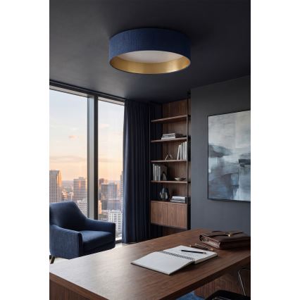Brilagi - Plafonnier LED VELVET SIMPLE, 24 W, 230 V, 4000 K, Ø 45 cm, bleu/doré