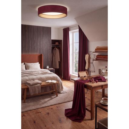 Brilagi - Plafonnier VELVET SIMPLE LED 24 W / 230 V / 4000 K Ø 45 cm bordeaux/doré