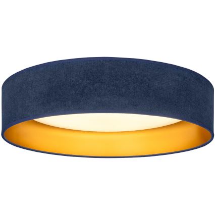 Brilagi - Plafonnier LED VELVET SIMPLE 36W/230V 3000K Ø 55 cm bleu/doré
