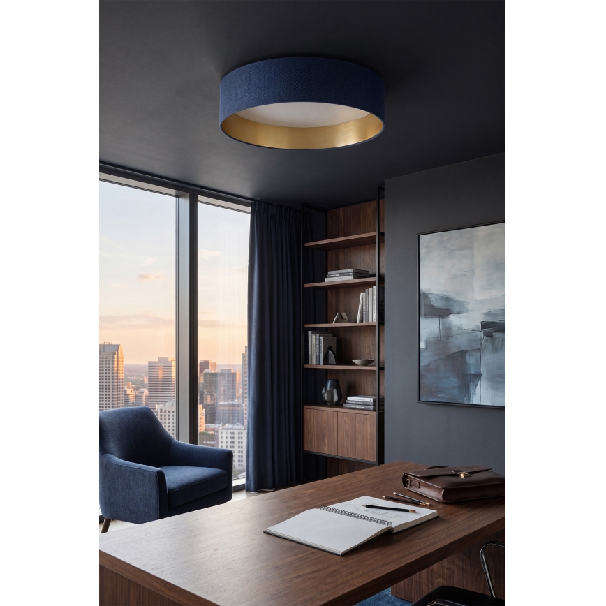 Brilagi - Plafonnier LED VELVET VARI LED/24W/230V 3000/4000/6500K Ø 45 cm bleu/doré