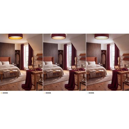 Brilagi - Plafonnier LED VELVET VARI LED/24W/230V 3000/4000/6500K Ø 45 cm bordeaux/doré