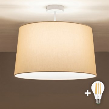 Brilagi - LED plafonnière CERIA 1xE27/60W/230V Ø 45 cm wit/beige