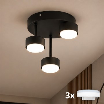 Brilagi - LED plafonnière MONO 3xGX53/30W/230V zwart